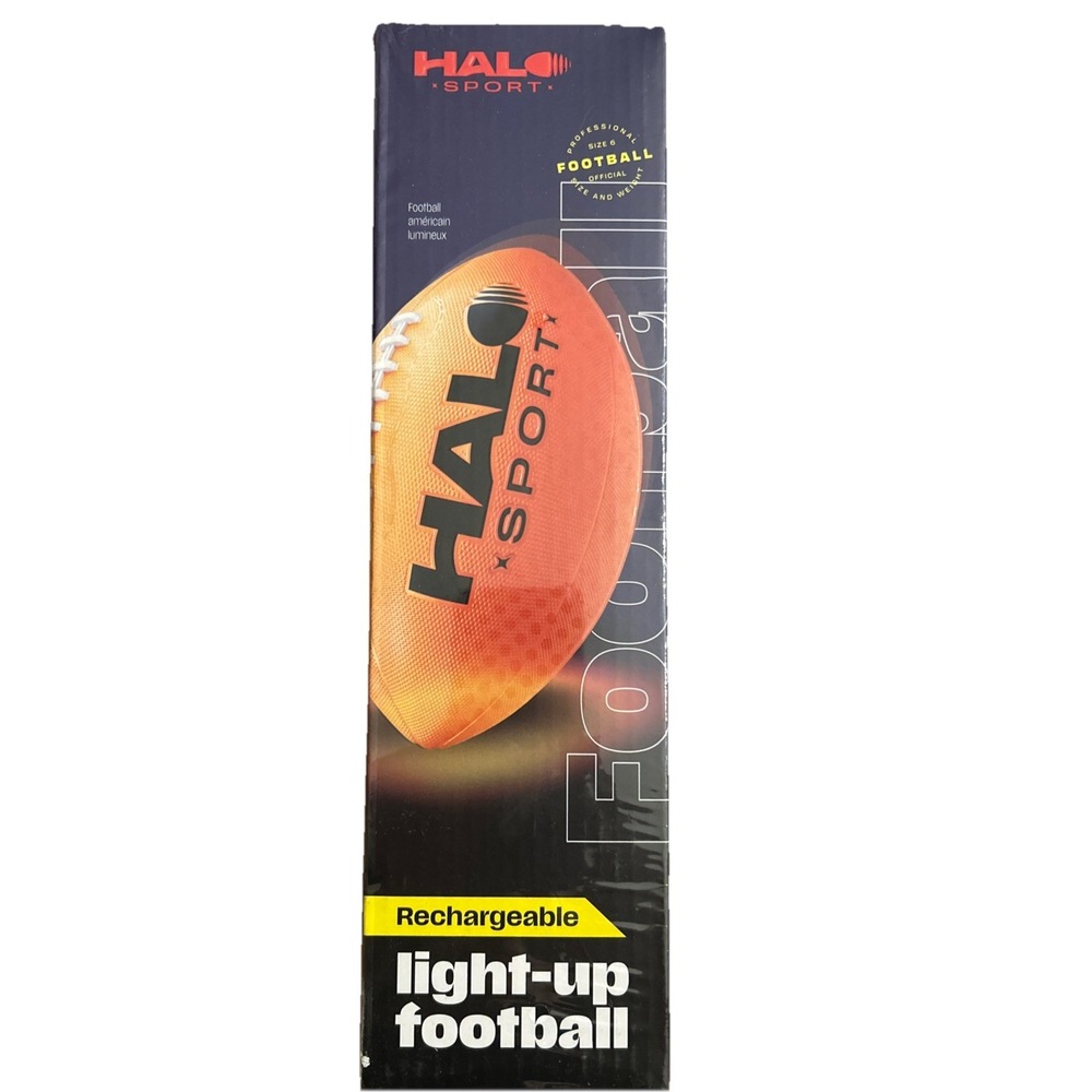 HALO SPORT ~ Light Up Football ~ Rechargeable NEW SEALED